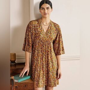 Boden *BLUE* Easy Jersey Empire Dress 10